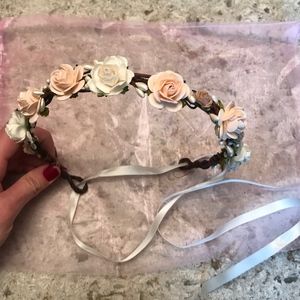 Flower bride headband